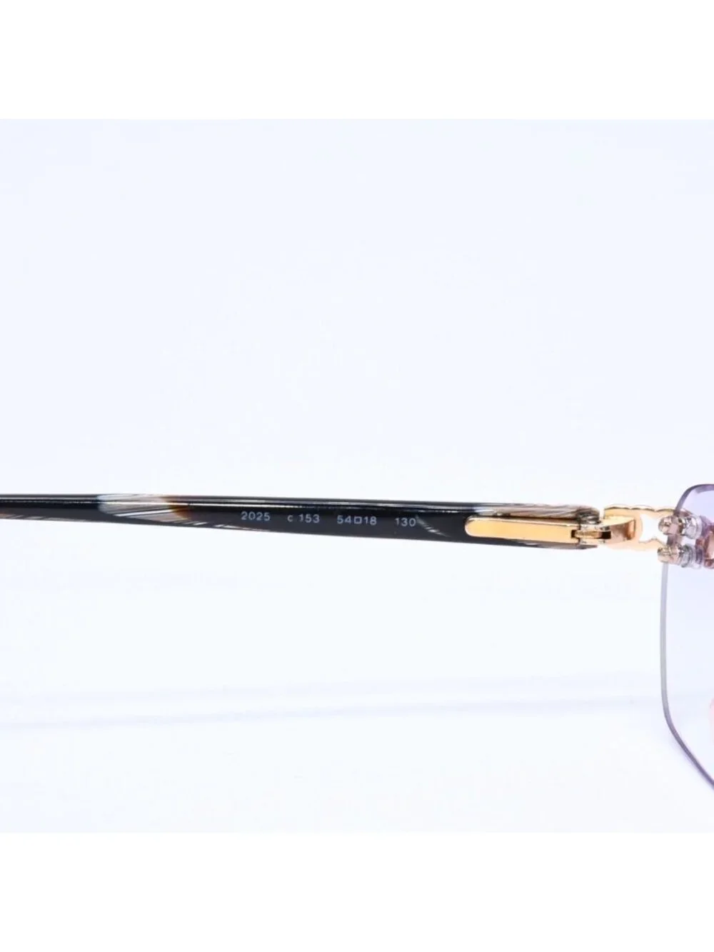 Chanel Rimless Sunglasses Eyewear CC Logo Marble Purple